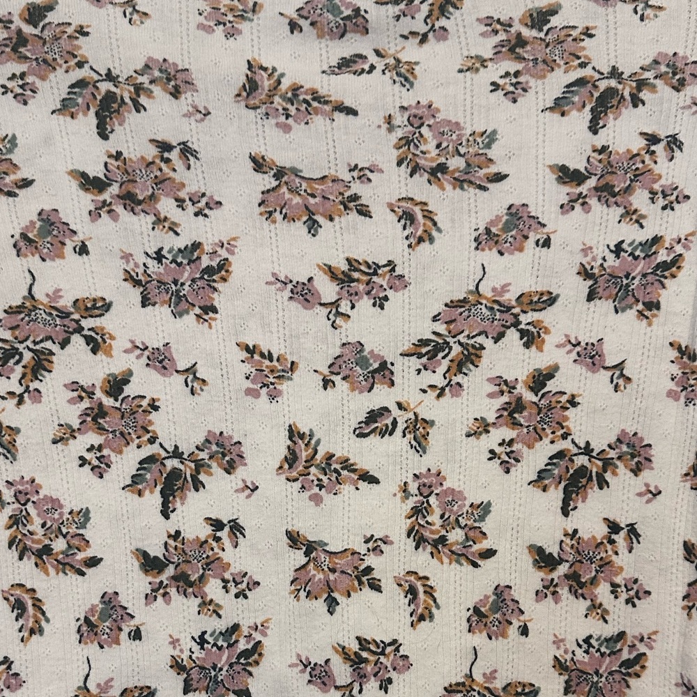 Lucky Brand White Floral Long Sleeve Tee - Picture 3 of 4